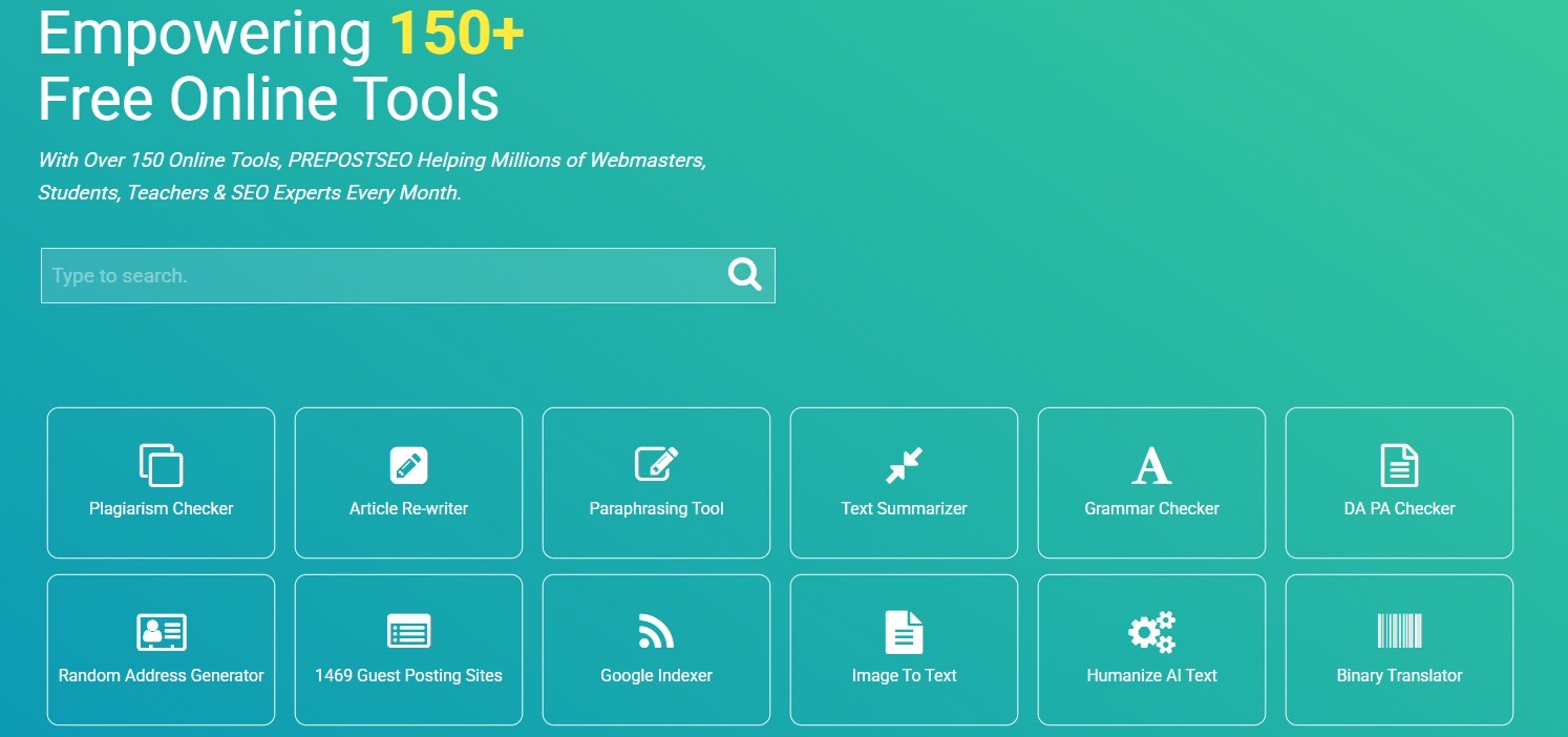 tool dashboard